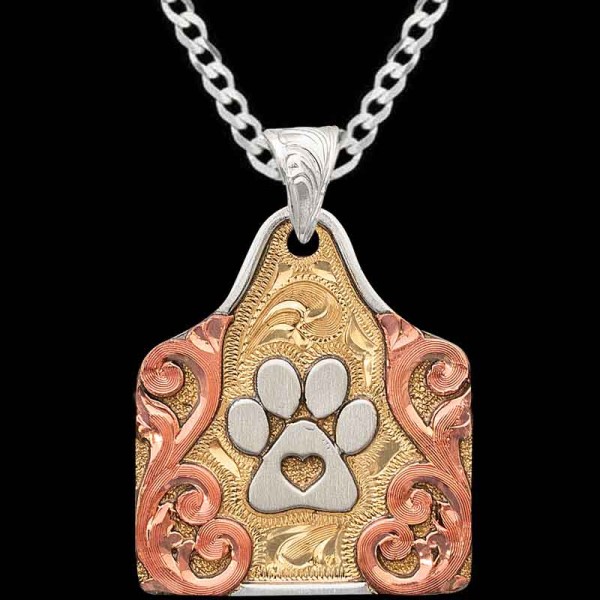 Blackjack Cow Tag Necklace